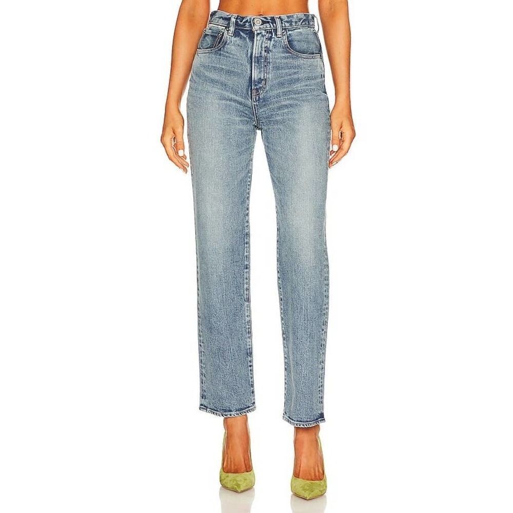 Moussy Vintage WOODHAVEN WIDE STRAIGHT blue 30”